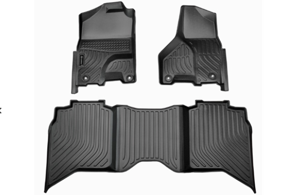 Rizline Perfect Fit 3D Car Floor Mats Compatible with VW T-ROC 2017-2022  Car Accessories 1st and 2nd Row Rubber Mats Cars TPE All Weather Odourless  Non-Slip Front and Rear Black : 